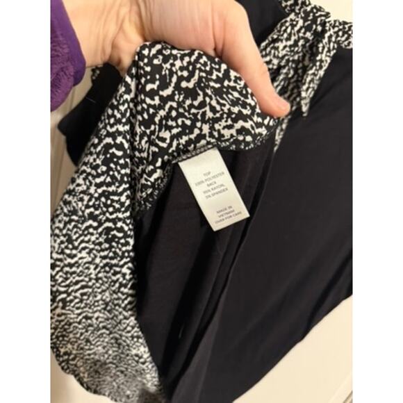 FORTUNE + IVY Dani Mixed Material Blouse - Women's Size Large - Picture 8 of 9